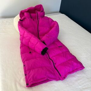 BCBGENERATION Vibrant Pink Puffer Coat